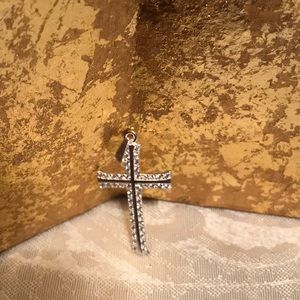 Sterling silver and zirconium cross